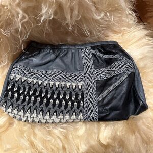 Vintage Claudio & Guillermo Black Leather Clutch